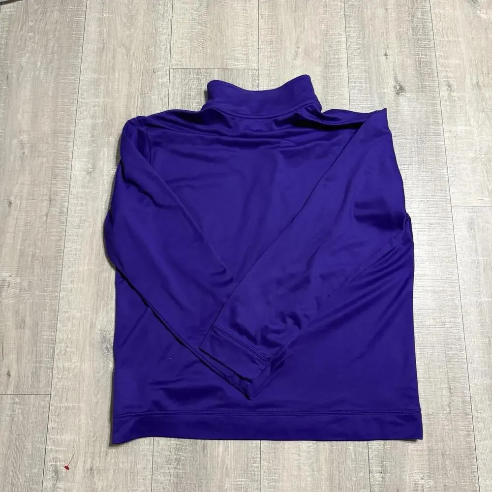 Nike Dri-Fit 1/4 Zip Pullover Long Sleeve Purple Style 642039 Size Men’s L - Picture 3 of 8